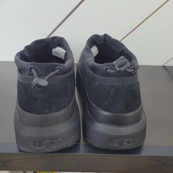 NEW UGG Mens 10 Tasman Weather Hybrid Shoes Black Suede & Rubber Slip-On /12CT - Picture 4 of 9